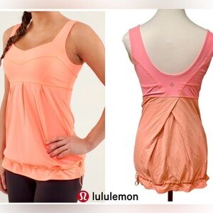 Lululemon Tame Me Tank in Orange-pop & Pink - Size 2/4 🩷🧡